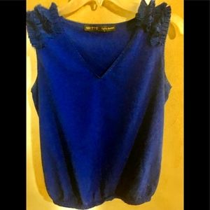 Zara Navy blue sleeveless blouse. Size S